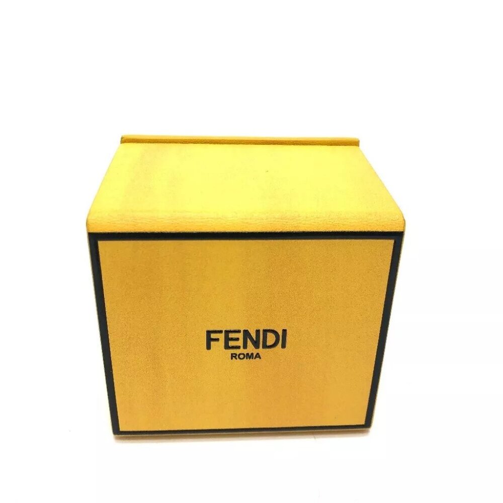 FENDI 7AR894 logo/accessories mini box charm Key Holder yellow/GoldHardware